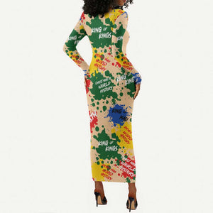 King Of Kings Mansa Musa Long Sleeve Bodycon Dress