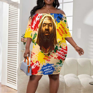 King Of Kings Mansa Musa Off Shoulder Short Dress