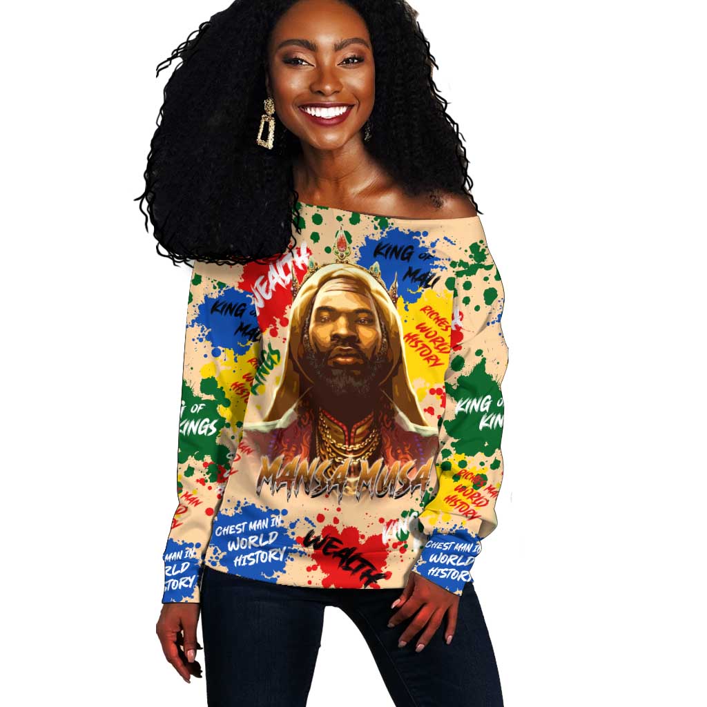 King Of Kings Mansa Musa Off Shoulder Sweater