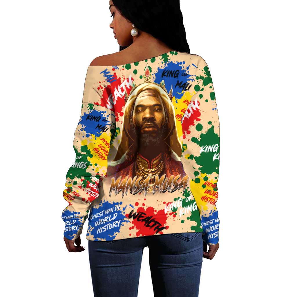 King Of Kings Mansa Musa Off Shoulder Sweater