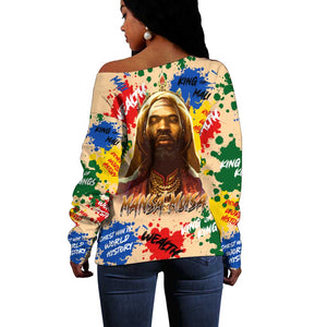 King Of Kings Mansa Musa Off Shoulder Sweater