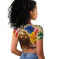 King Of Kings Mansa Musa Raglan Cropped T shirt