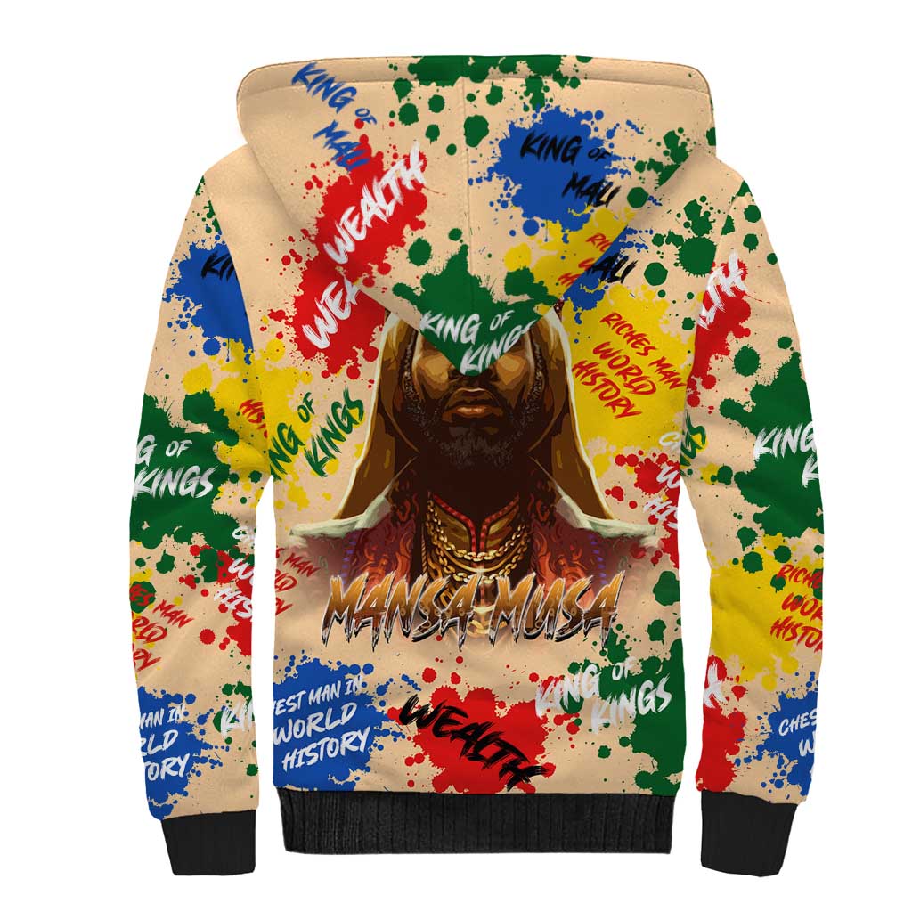 King Of Kings Mansa Musa Sherpa Hoodie