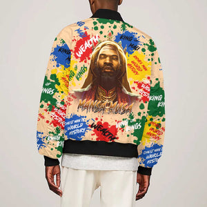 King Of Kings Mansa Musa Sleeve Zip Bomber Jacket