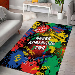 Never Apologize For Being Black Area Rug