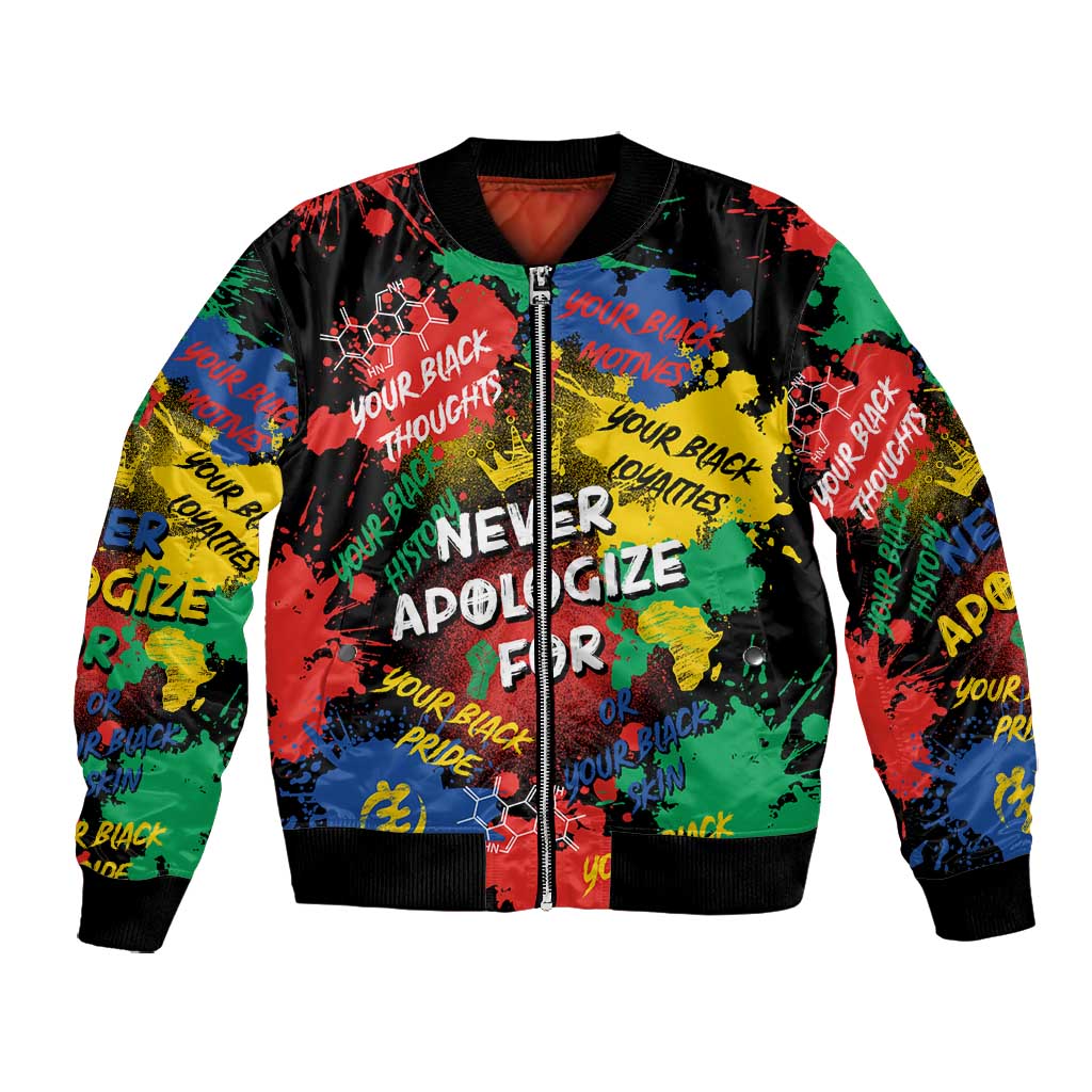 Never Apologize For Being Black Bomber Jacket