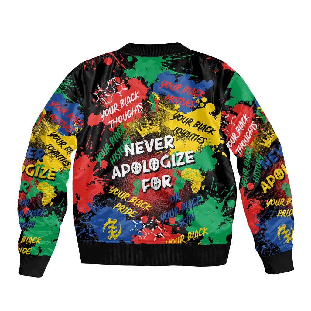 Never Apologize For Being Black Bomber Jacket