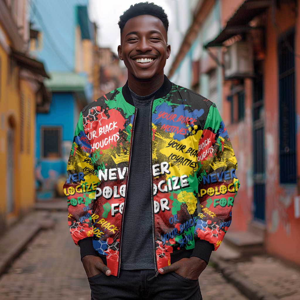 Never Apologize For Being Black Bomber Jacket
