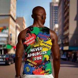 Never Apologize For Being Black Men Tank Top