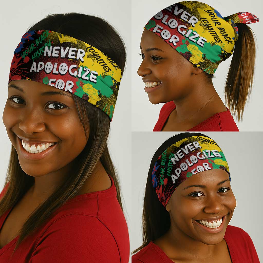 Never Apologize For Being Black Neck Gaiter DT02
