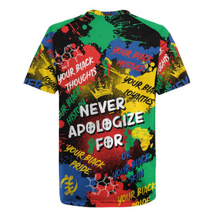 Never Apologize For Being Black Rugby Jersey