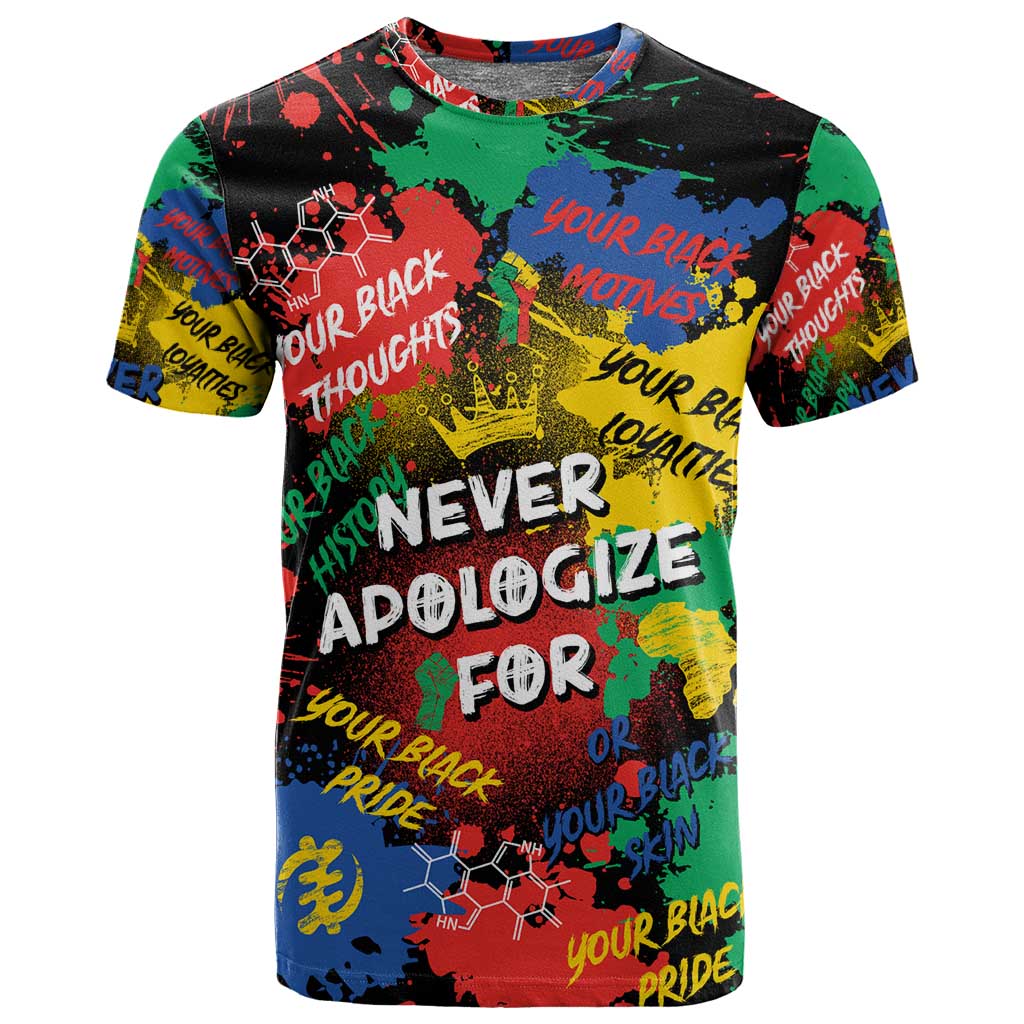 Never Apologize For Being Black T shirt