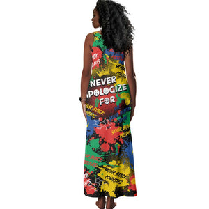 Never Apologize For Being Black Tank Maxi Dress