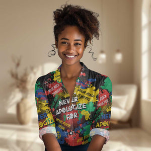 Never Apologize For Being Black Women Casual Shirt