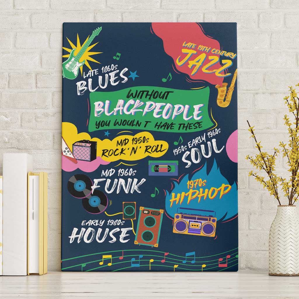 Music That Makes Us Proud African Canvas Wall Art Black People