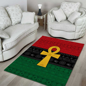 Pan African Ankh Area Rug Egyptian Cross