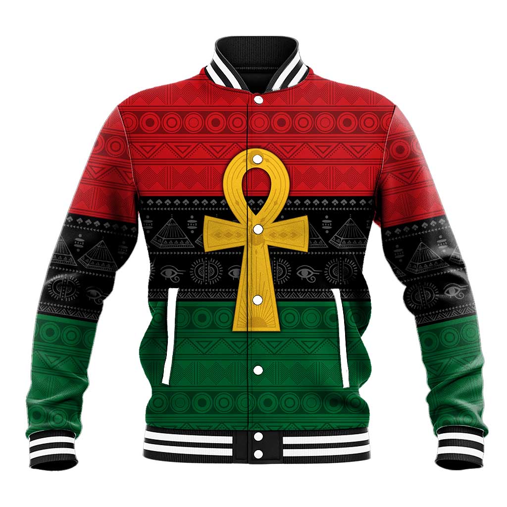 Pan African Ankh Baseball Jacket Egyptian Cross DT02