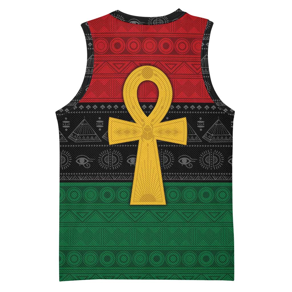 Pan African Ankh Basketball Jersey Egyptian Cross DT02
