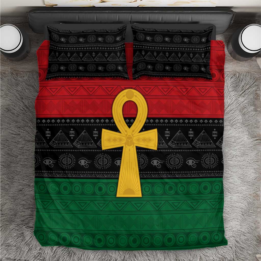 Pan African Ankh Bedding Set Egyptian Cross