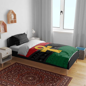 Pan African Ankh Bedding Set Egyptian Cross