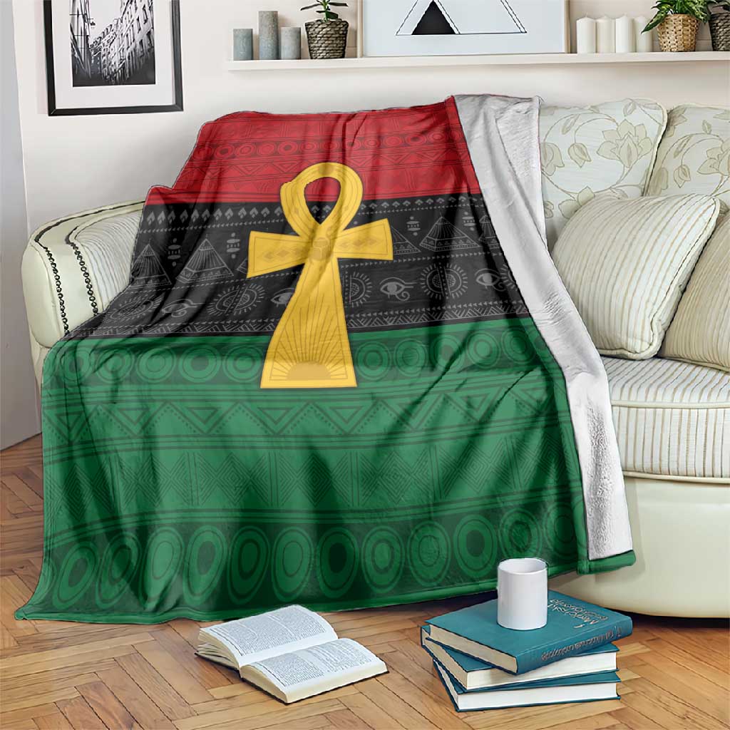 Pan African Ankh Blanket Egyptian Cross