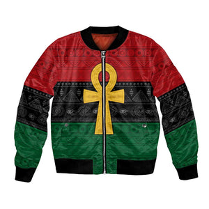 Pan African Ankh Bomber Jacket Egyptian Cross