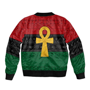 Pan African Ankh Bomber Jacket Egyptian Cross