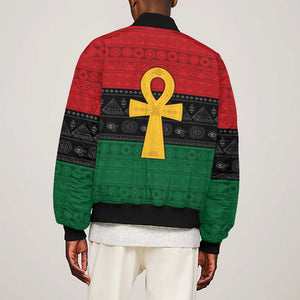 Pan African Ankh Bomber Jacket Egyptian Cross