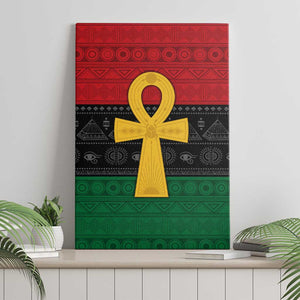 Pan African Ankh Canvas Wall Art Egyptian Cross