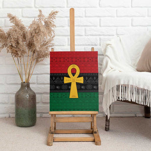 Pan African Ankh Canvas Wall Art Egyptian Cross