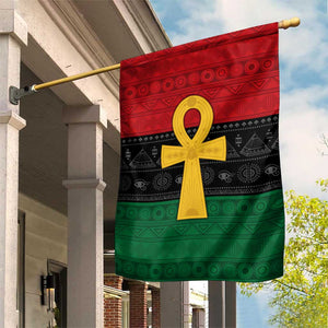 Pan African Ankh Garden Flag Egyptian Cross