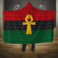 Pan African Ankh Hooded Blanket Egyptian Cross