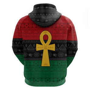 Pan African Ankh Hoodie Egyptian Cross