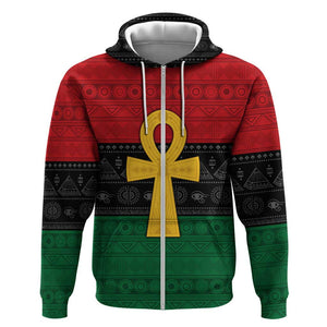 Pan African Ankh Hoodie Egyptian Cross