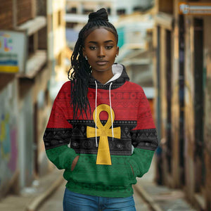 Pan African Ankh Hoodie Egyptian Cross