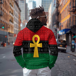 Pan African Ankh Hoodie Egyptian Cross