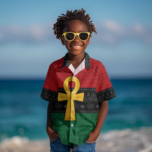 Pan African Ankh Kid Hawaiian Shirt Egyptian Cross