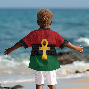 Pan African Ankh Kid Hawaiian Shirt Egyptian Cross