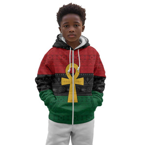 Pan African Ankh Kid Hoodie Egyptian Cross