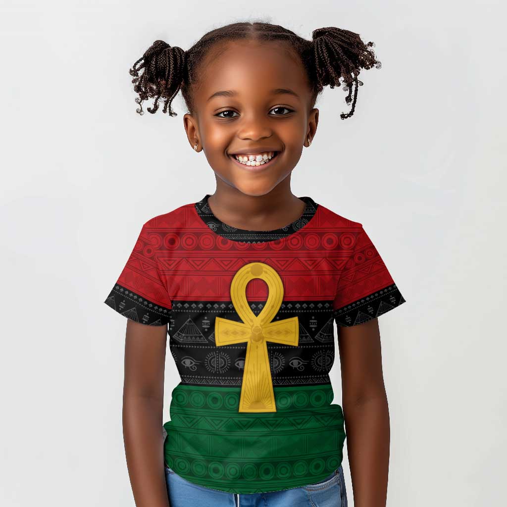 Pan African Ankh Kid T shirt Egyptian Cross