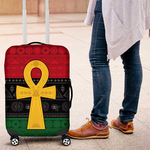 Pan African Ankh Luggage Cover Egyptian Cross