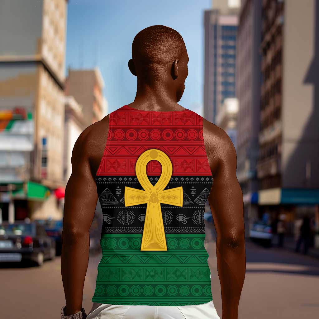 Pan African Ankh Men Tank Top Egyptian Cross