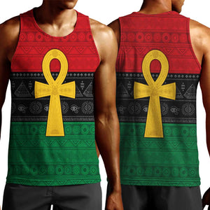 Pan African Ankh Men Tank Top Egyptian Cross