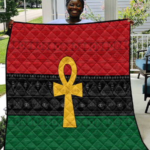 Pan African Ankh Quilt Egyptian Cross