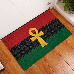 Pan African Ankh Rubber Doormat Egyptian Cross