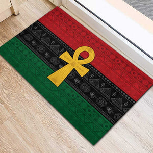 Pan African Ankh Rubber Doormat Egyptian Cross