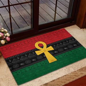 Pan African Ankh Rubber Doormat Egyptian Cross