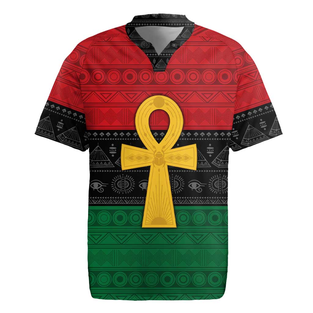 Pan African Ankh Rugby Jersey Egyptian Cross