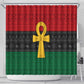 Pan African Ankh Shower Curtain Egyptian Cross