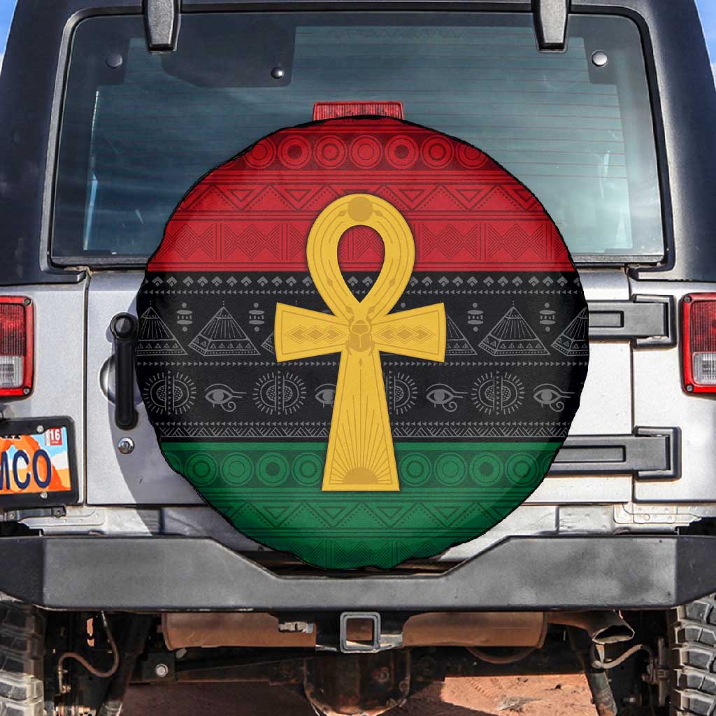 Pan African Ankh Spare Tire Cover Egyptian Cross